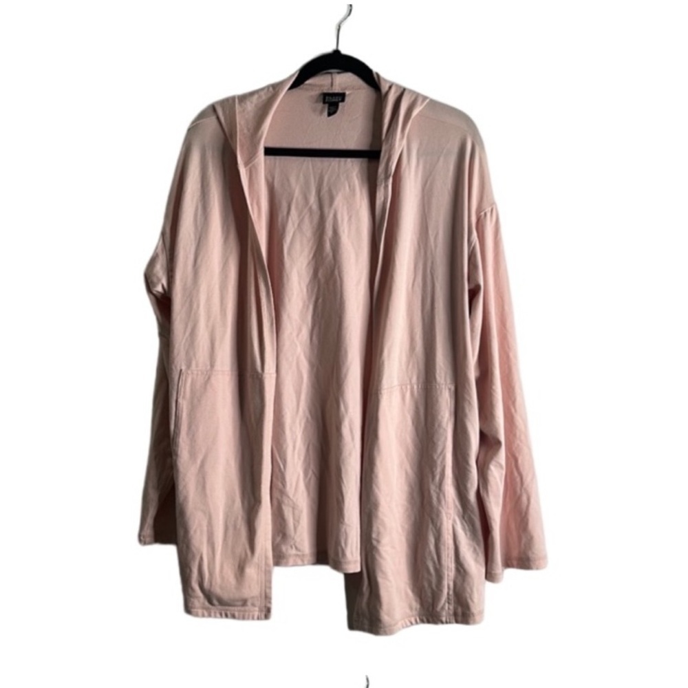 Eileen fisher hooded cardigan pink size small